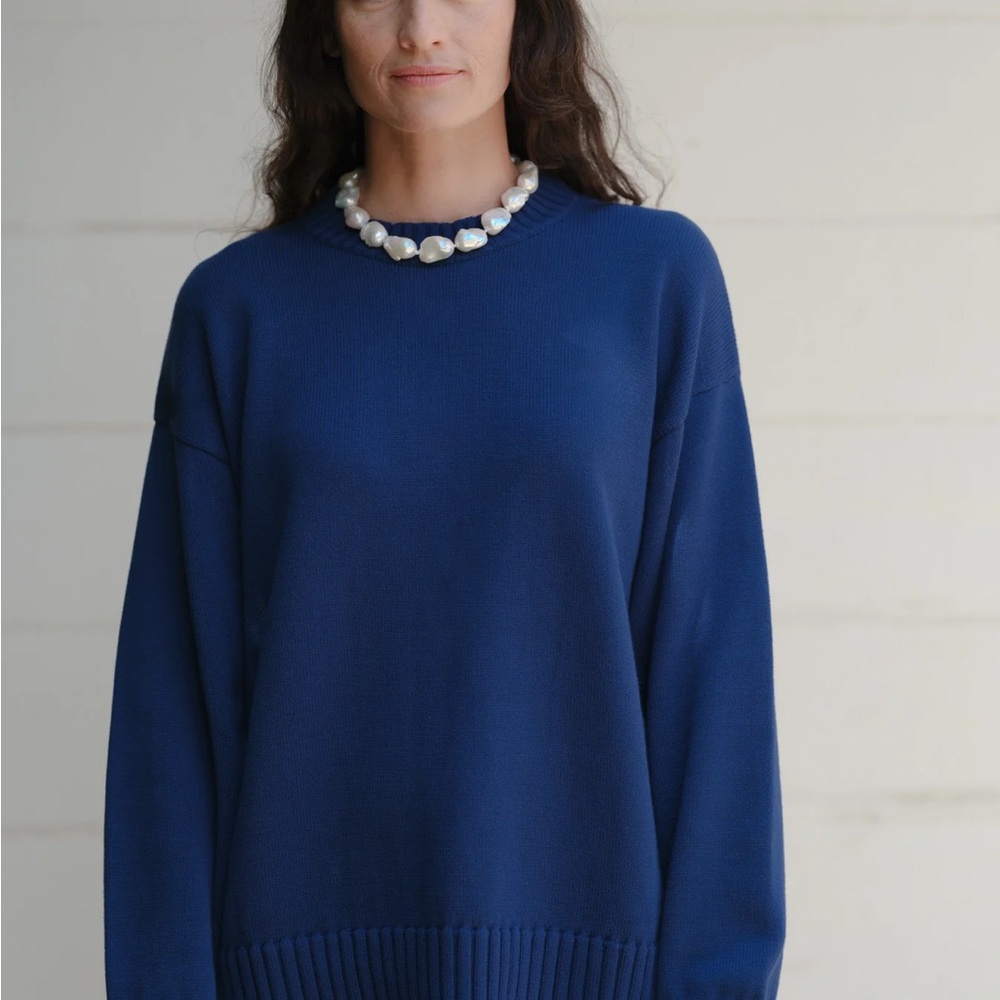 Donni cotton crew neck sweater